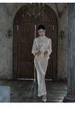 Violet 2-Piece Tencel Satin Cheongsam Set