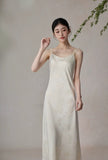 Peony 2-Piece Beige Embroidered Cheongsam Set