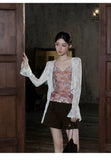 Taffeta 2-Piece Floral Slip Dress Cheongsam Set