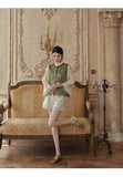 Andante 2-Piece Embroidered Vest Qipao Set