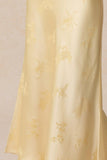 Canvas 2-Piece Light Yellow Jacquard Cheongsam Top