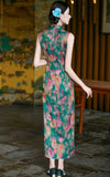 Clematis Jacquard Cheongsam Dress