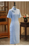 Prelude Silk Lake Blue Cheongsam