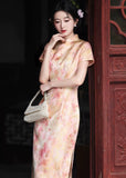 Onyx Orange Lightweight Cheongsam Dress
