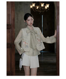 Heather 2-Piece Embroidered Tencel Cheongsam Set