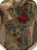Johanna Sandalwood Sleeveless Cheongsam Dress