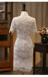 Zoe White Beaded Cheongsam Dress