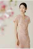 Vivian Ombre Pink Viscose Cheongsam Dress