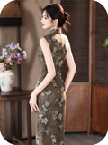 Giselle Sandalwood Vintage Cheongsam Dress
