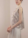 Nadine Lilac Jacquard Cheongsam Top