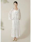 Thalia White Outer Coat Cheongsam Top