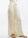 Sunbeam Light Apricot Jacquard Cheongsam Pants