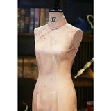 Vina Silk Floral Long Cheongsam Dress