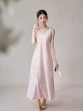 Jacqueline Pink Jacquard Cheongsam Dress