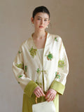 Mirabel 2-Piece Satin Embroidered Cheongsam Set