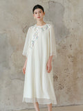 Chrysoprase Mulberry Silk Cheongsam Dress
