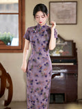 Magnolia Purple Lightweight Cheongsam Dress