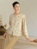 Wilhelma 2-Piece Embroidered Jacquard Cheongsam Set