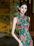 Clematis Jacquard Cheongsam Dress