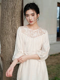 Polaris Lace Jacquard Cheongsam Dress