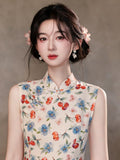 Rita Floral Sleeveless Cheongsam