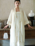 Interlude 2-Piece Sheer Overlay Cheongsam Set