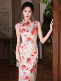 Anya Red Jacquard Cheongsam Dress