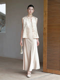 Vogue Vest Light Pink Apricot Cheongsam