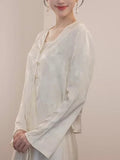 Lotus Light Beige Jacquard Cheongsam Jacket