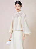 Princess 2-Piece Apricot White Cheongsam Top