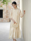 Azalea Lyocell Embroidered Cheongsam Dress