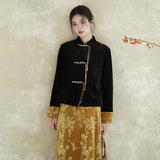 Yolanda 2-Piece Velvet Jacquard Cheongsam Set