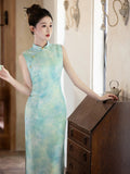 Leonie Blue Lotus Jacquard Cheongsam