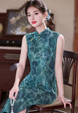 Rayna Sleeveless Green Cheongsam