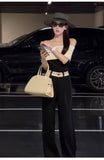 Clementine 2-Piece Color-Block Knit Cheongsam Set