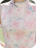 Evangeline Pink Slim-Fit Cheongsam Dress