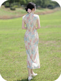 Viviana Ink Blossom Slim-Fit Cheongsam Dress