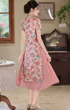 Snowdrop Pink Modern Cheongsam Dress