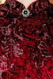 Liora Floating Flower Moon Rose Cheongsam Dress