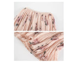 Monarch Gradient Floral Pleated Cheongsam Skirt