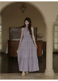 Winifred Purple Floral Pleated Cheongsam Dress