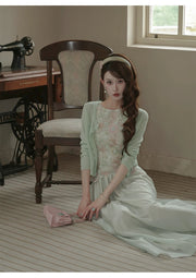 Dazzle Lace Dyed Cheongsam Dress