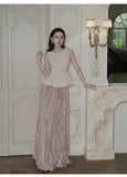 Spinel 2-Piece Floral Embroidered Cheongsam Set