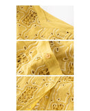 Primula 2-Piece Hollow Cotton Cheongsam Set