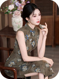 Giselle Sandalwood Vintage Cheongsam Dress