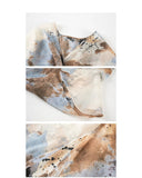 Sodalite Ink-Splash Print Cheongsam Dress