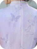 Larkspur Purple Lace Cheongsam Dress