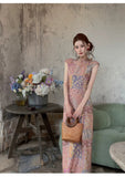 Kaia Jacquard Print Cheongsam Dress