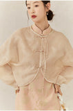 Peridot Pink Jacquard Cheongsam Dress