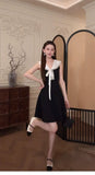 Arabella Color-Block Vintage Cheongsam Dress